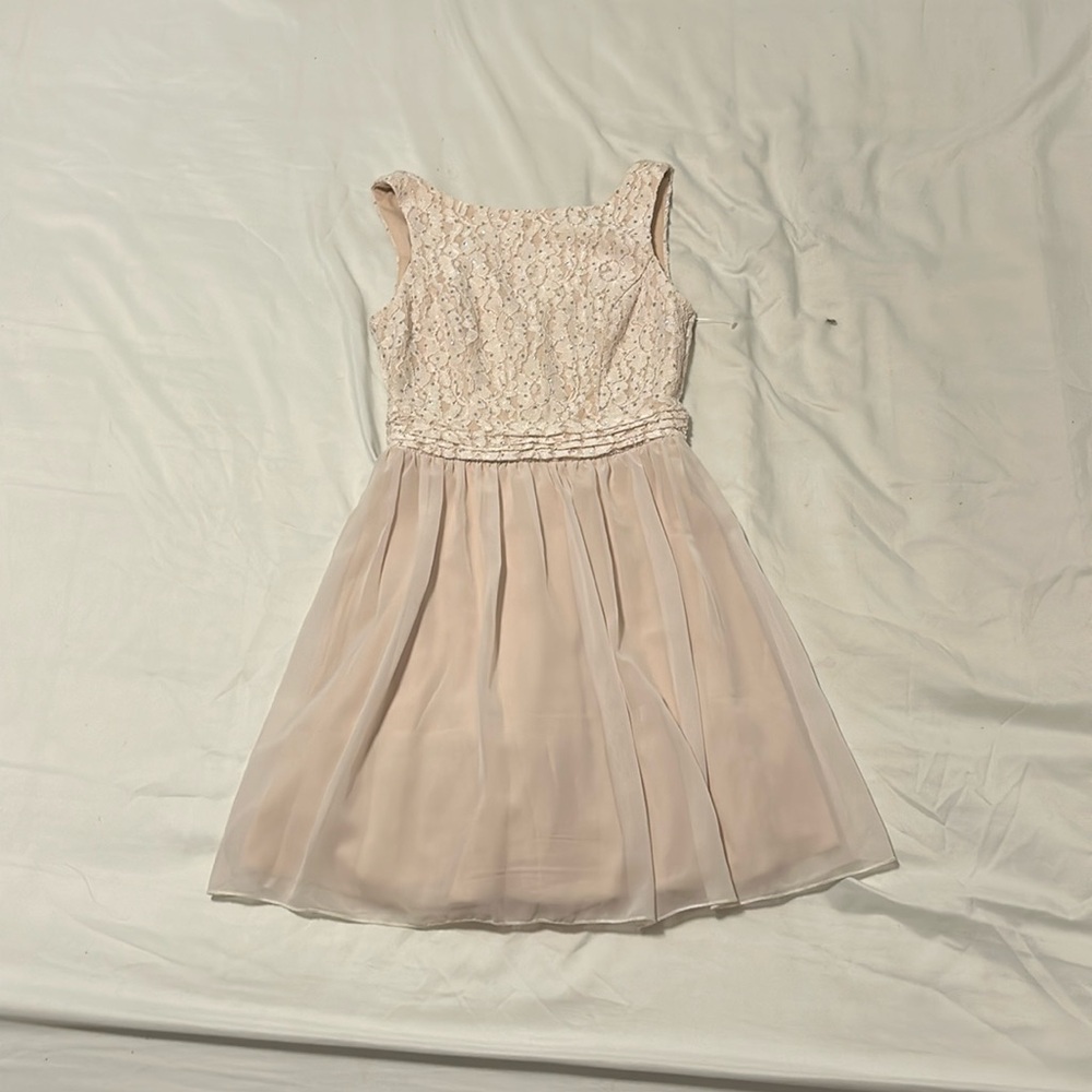 Knee length white dress